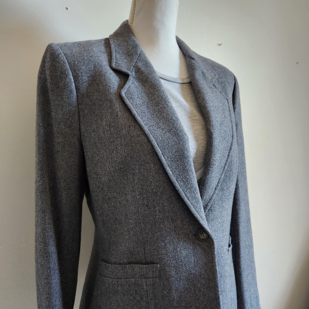 Pendleton Wool Blazer Gray With Shoulder Pads - image 3